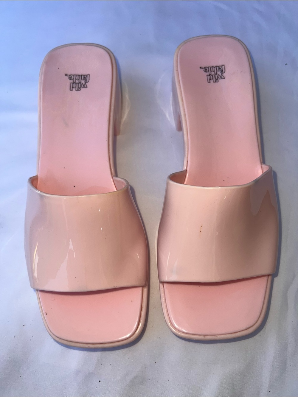 wild fable Pale Pink Patent Slide Mules